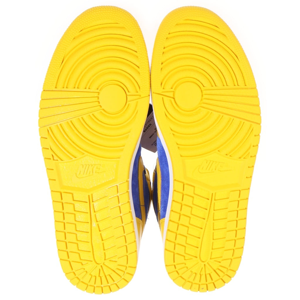NIKE(ナイキ) 【観賞用 2013年製】AIR JORDAN 1 HIGH OG Laney 555088-707 エアジョーダン1 ハイ レイニー ハイカットスニーカーシューズ イエロー/ブルー US9/27cm