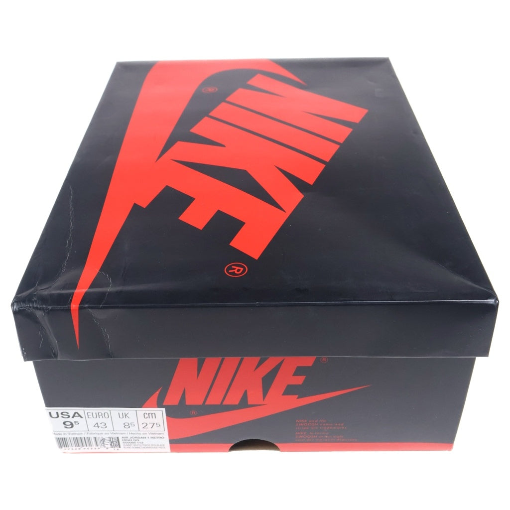 NIKE(ナイキ) AIR JORDAN 1 HIGH OG Track Red 555088-112 エアジョーダン1 ハイ トラックレッド ハイカットスニーカーシューズ ブラック/レッド US9.5/27.5cm