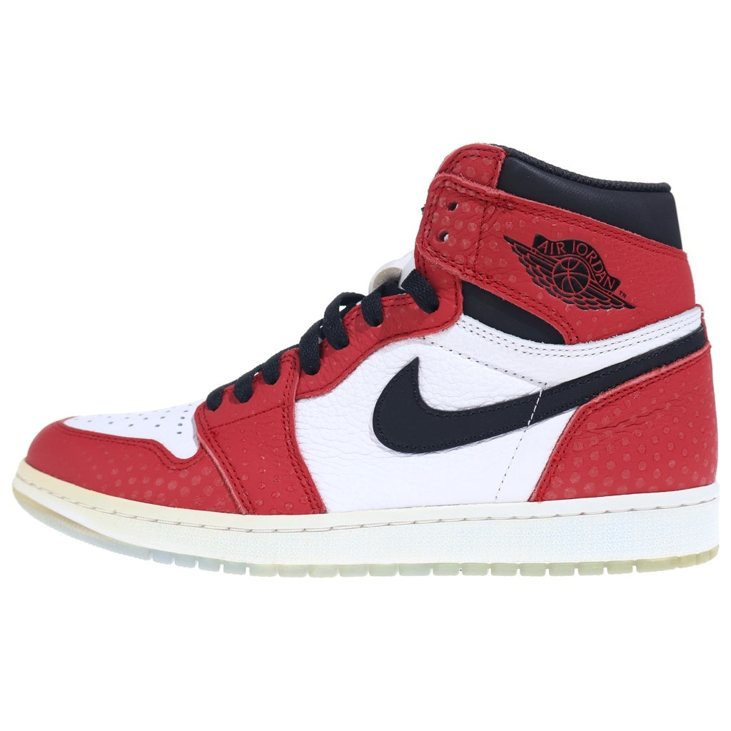 NIKE(ナイキ) AIR JORDAN 1 RETRO HIGH ORIGIN STORY 555088-602 エアジョーダン 1 レトロ オリジナル ストーリー ハイカットスニーカー レッド/ホワイト US10/28cm