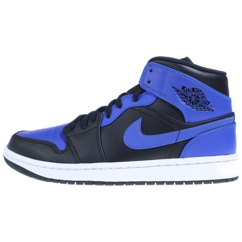NIKE(ナイキ) AIR JORDAN 1 MID HYPER ROYAL 554724-077 エアジョーダン1 ミッド ハイパーロイヤル ミドルカットスニーカー ブルー/ブラック US9/27cm