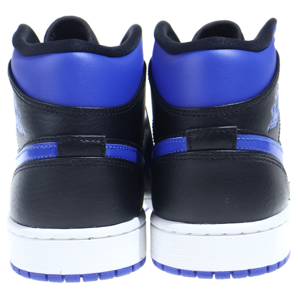 NIKE(ナイキ) AIR JORDAN 1 MID HYPER ROYAL 554724-068 エアジョーダン1 ミッド ハイパーロイヤル ミドルカットスニーカー ブルー/ブラック US9/27cm
