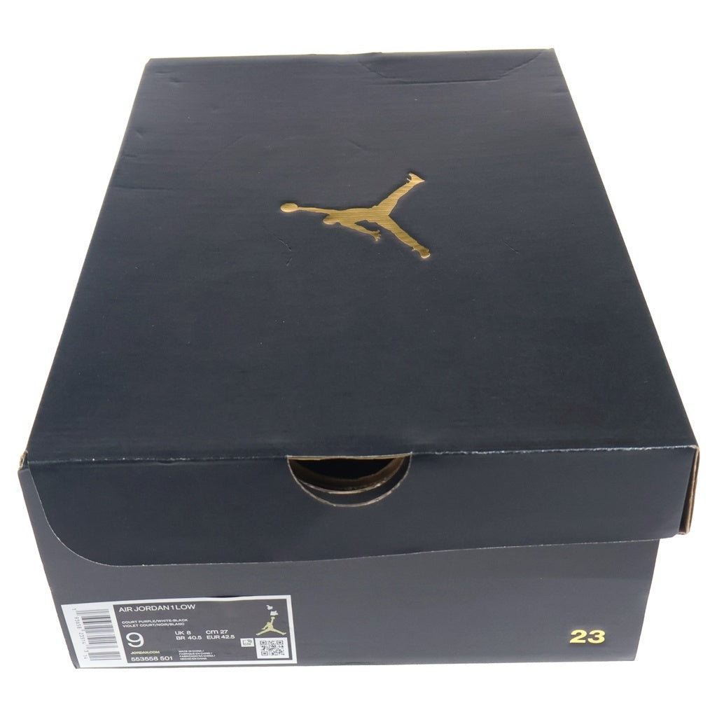 NIKE(ナイキ) AIR JORDAN 1 LOW Court Purple 553558-501 エアジョーダン1 ロー コートパープル ローカットスニーカー パープル US9/27cm