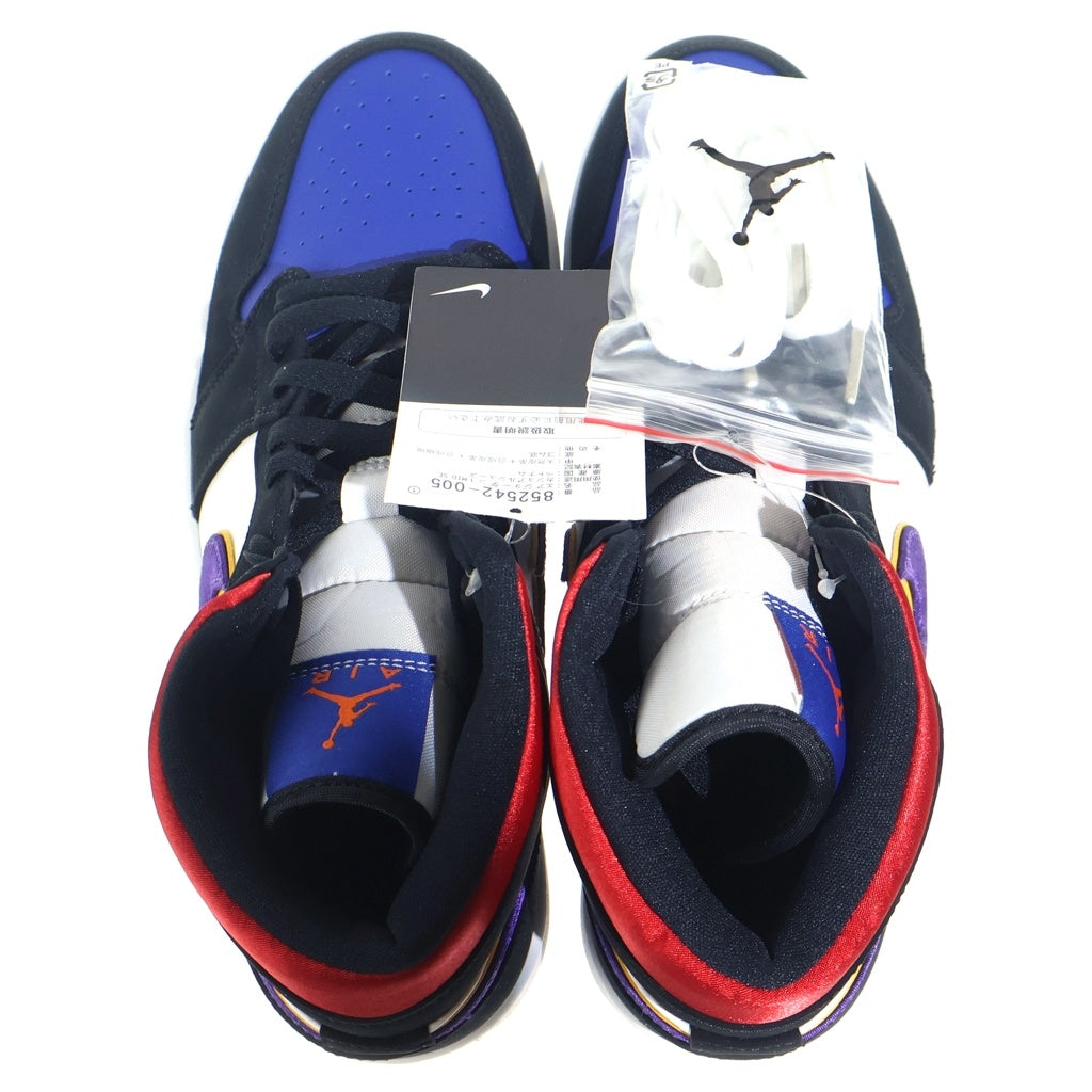 NIKE(ナイキ) AIR JORDAN 1 MID LAKERS TOP 3 852542-005 エアジョーダン1 レイカーズトップ3 ミッドカットスニーカー マルチ US9/27cm