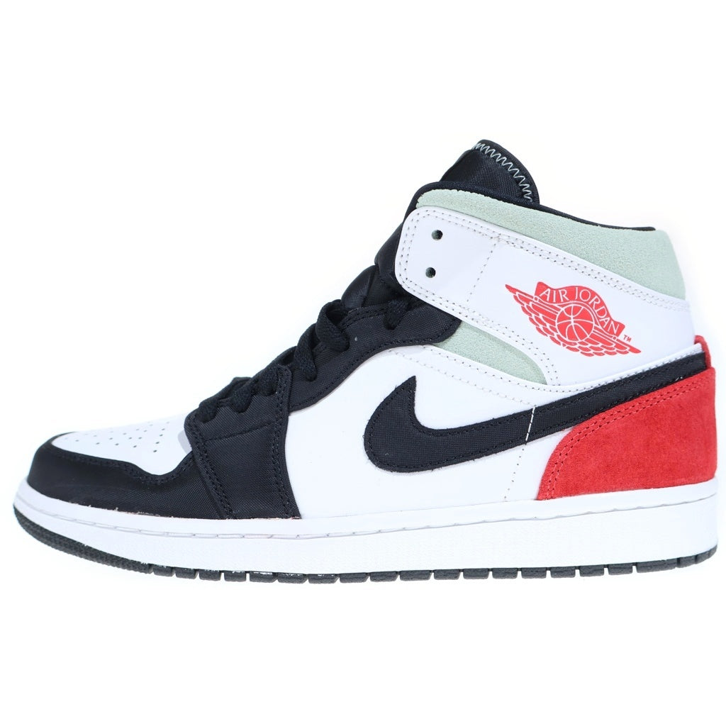 NIKE(ナイキ) AIR JORDAN 1 MID SE 852542-100 エアジョーダン1 ミッドカットスニーカー ホワイト/ブラック/レッド US9/27cm