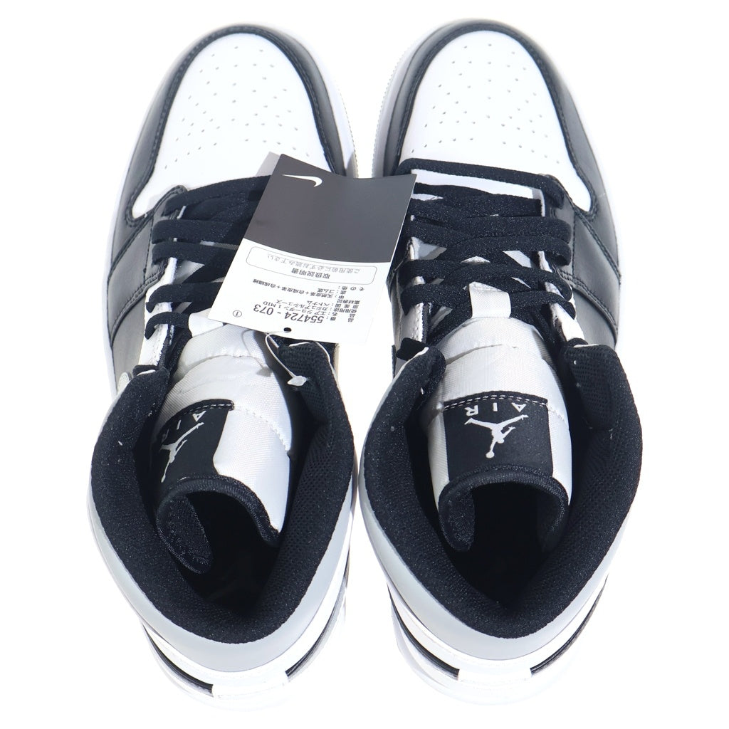 NIKE(ナイキ) AIR JORDAN 1 MID White Shadow 554724-073 エアジョーダン1 ミッド ホワイトシャドウ ミドルカットスニーカー グレー/ブラック US9/27cm