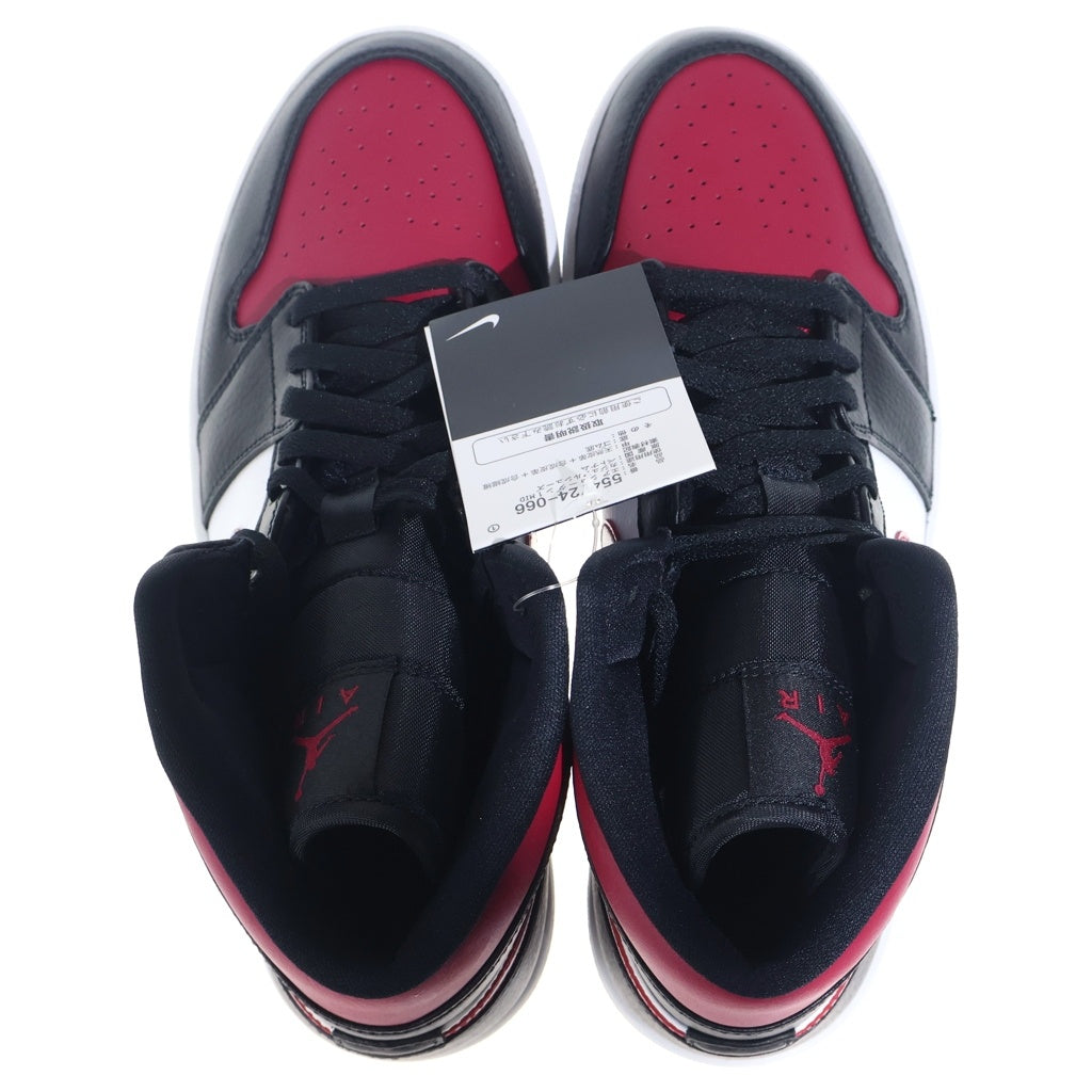NIKE(ナイキ) AIR JORDAN 1 MID エアジョーダン ミッドカットスニーカー ボルドー US9/27cm 554724-066