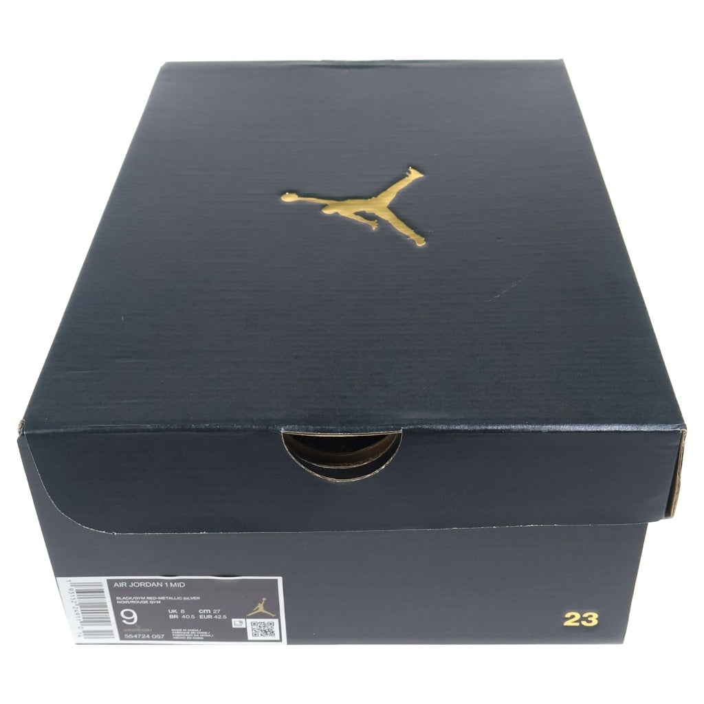 NIKE(ナイキ) AIR JORDAN 1 MID Johnny Kilroy 554724-057 エアジョーダン1 ミッド ジョニーキルロイ ミドルカットスニーカー シルバー/ブラック US9/27cm