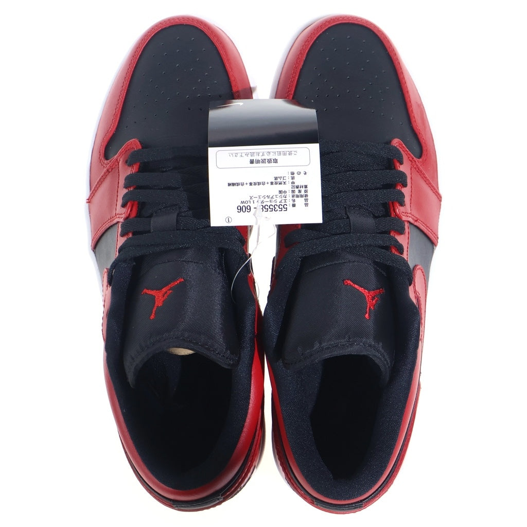 NIKE(ナイキ) AIR JORDAN 1 LOW Gym Red 553558-611 エアジョーダン1 ロー ジムレッド ローカットスニーカーシューズ レッド/ブラック US9/27cm