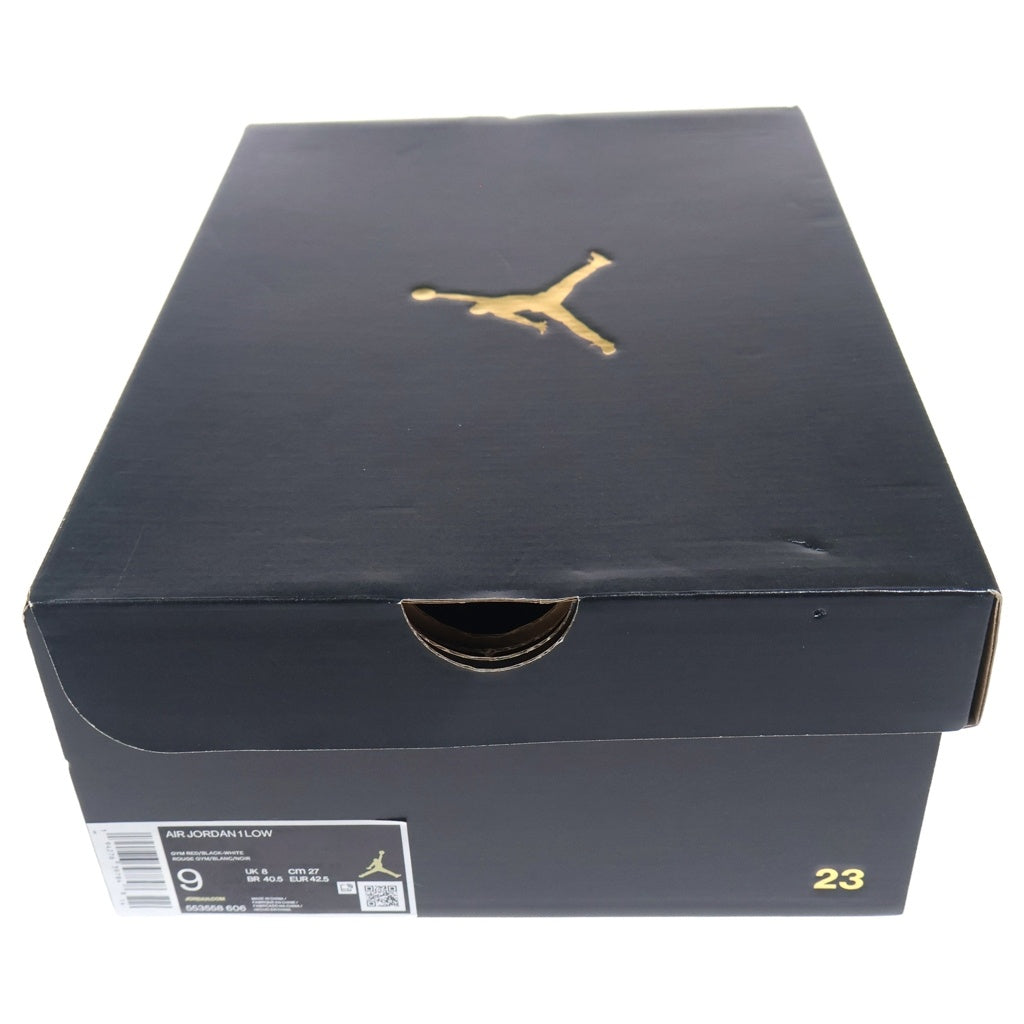NIKE(ナイキ) AIR JORDAN 1 LOW Gym Red 553558-611 エアジョーダン1 ロー ジムレッド ローカットスニーカーシューズ レッド/ブラック US9/27cm