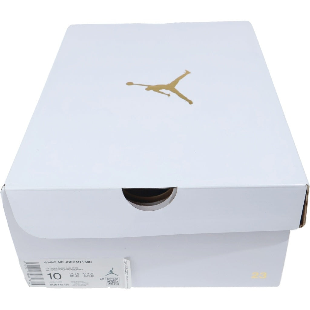 NIKE(ナイキ) WMNS AIR JORDAN 1 MID POWDERBLUE BQ6472-114 エアジョーダン 1 ミッド パウダーブルー ノースカロライナ ハイカットスニーカー US10/27cm