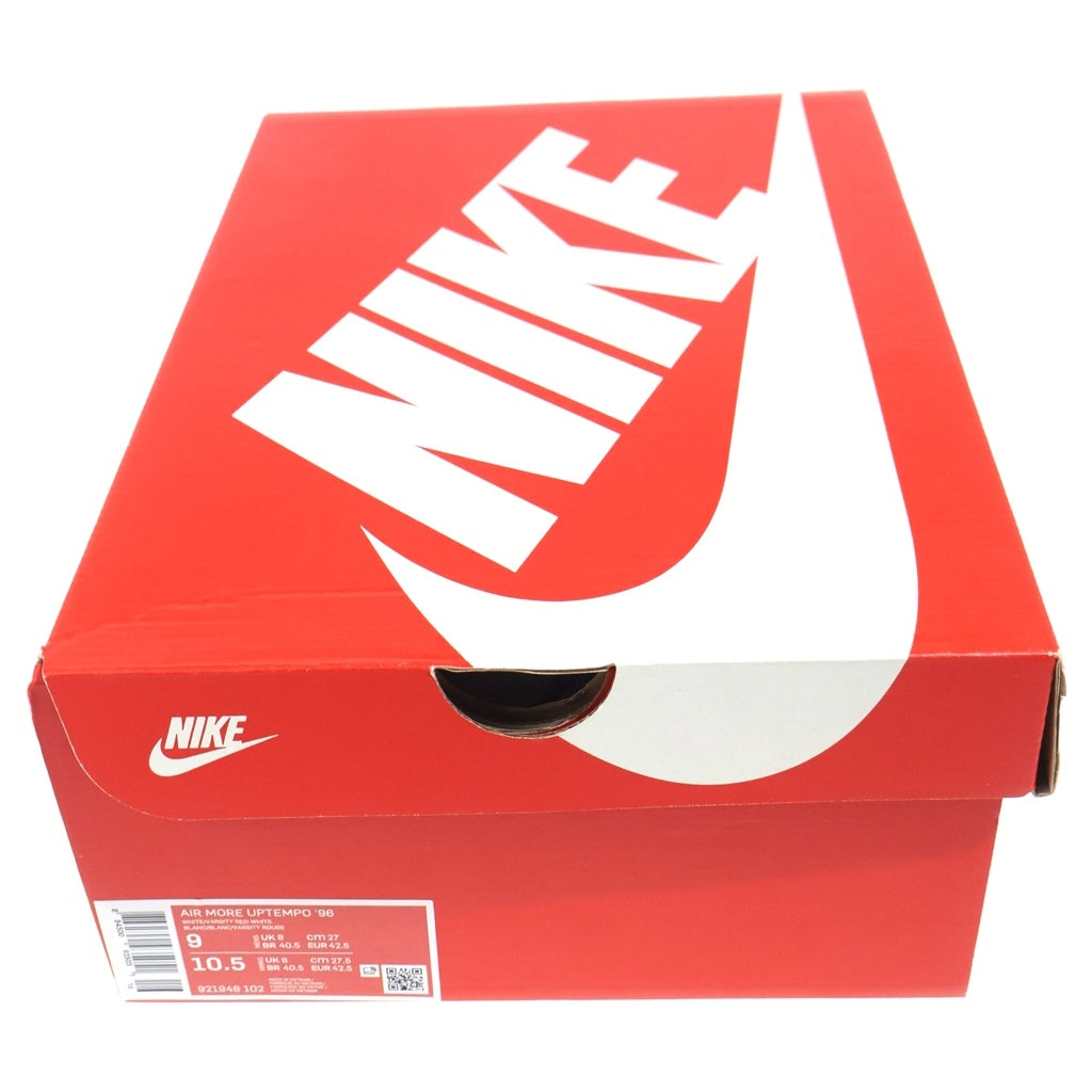 NIKE(ナイキ) AIR MORE UPTEMPO 96 WHITE VARSITY RED 921948-102 エアモアアップテンポ ハイカットスニーカー ホワイト US9/27cm
