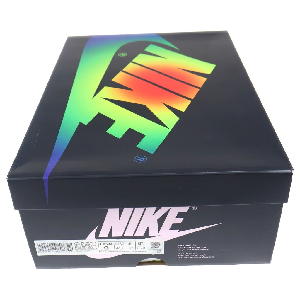 NIKE(ナイキ) ×J BALVIN NIKE AIR JORDAN 1 HIGH OG RAINBOW DC3481-900 Jバルビン エアジョーダン1 OG レインボー ハイカットスニーカー マルチ US9/27cm