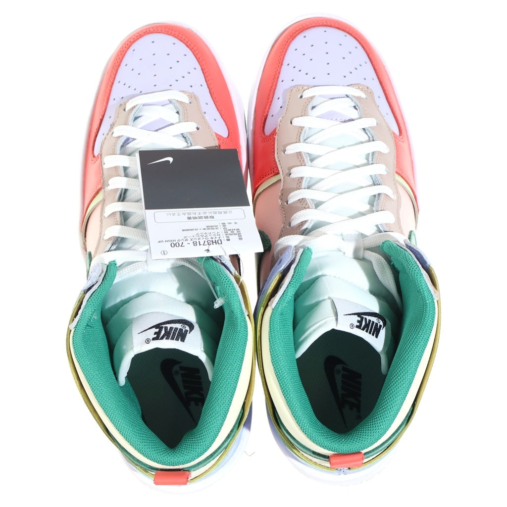 NIKE(ナイキ) WMNS DUNK HIGH REBEL PASTELS DH3718-700 ウィメンズ ダンク レベルパステルズ ハイカットスニーカー マルチカラー US9/27cm