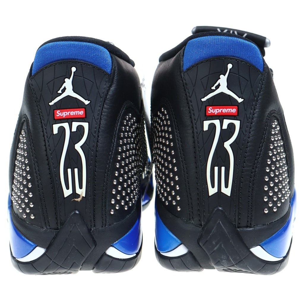 SUPREME(シュプリーム) 19SS ×NIKE AIR JORDAN 14 RETRO BV7630-004 ナイキ エアジョーダン14 ハイカットスニーカー ブラック/ブルー US9.5/27.5cm