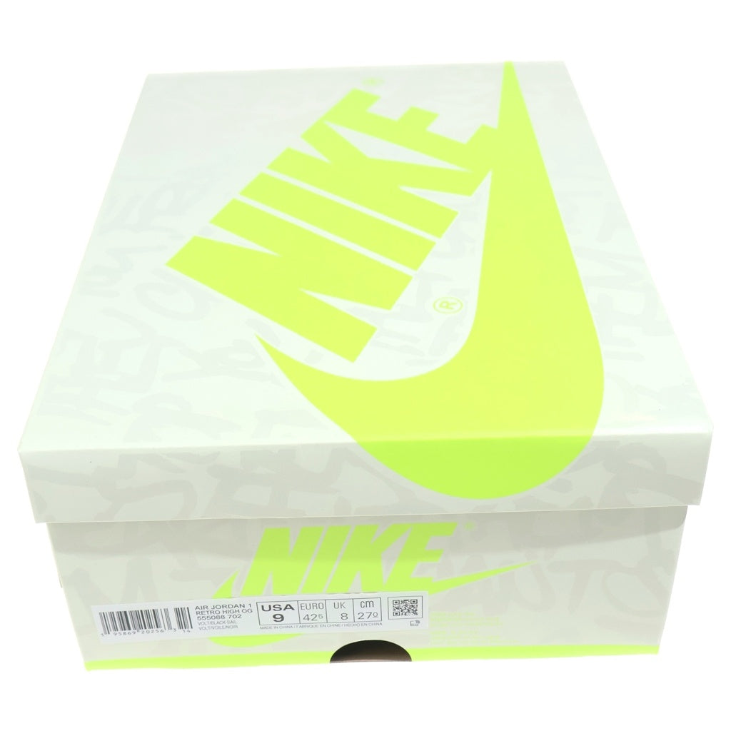 NIKE(ナイキ) AIR JORDAN 1 RETRO HIGH OG VOLT VISIONAIRE 555088-702 エアジョーダン1 レトロ ボルト ヴィジョネア ハイカットスニーカー イエロー/ホワイト US9/27cm