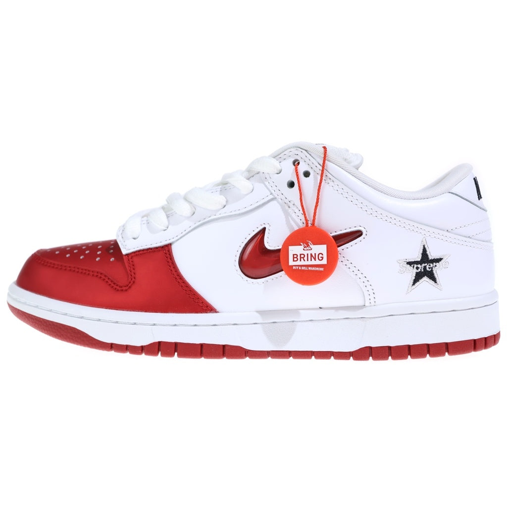 SUPREME(シュプリーム) 19AW ×NIKE SB DUNK LOW OG QS CK3480-600 ナイキエスビー ダンク ローカットスニーカー ホワイト/メタリックレッド US9/27cm