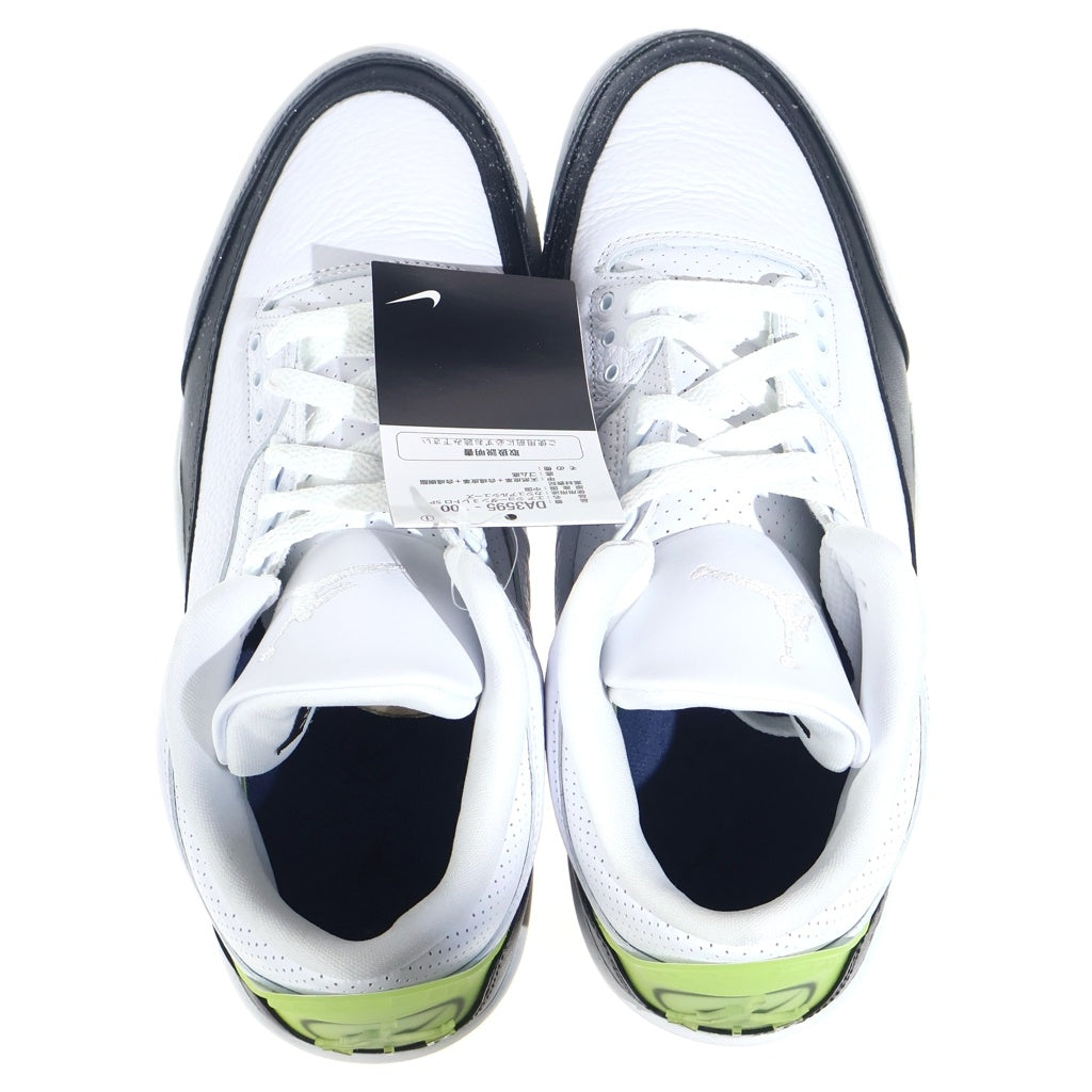 NIKE(ナイキ) ×FRAGMENT DESIGN AIR JORDAN3 RETRO SP DA3595-100 フラグメントデザイン エアジョーダン3 ミッドカットスニーカー ホワイト/ブラック US9/27cm