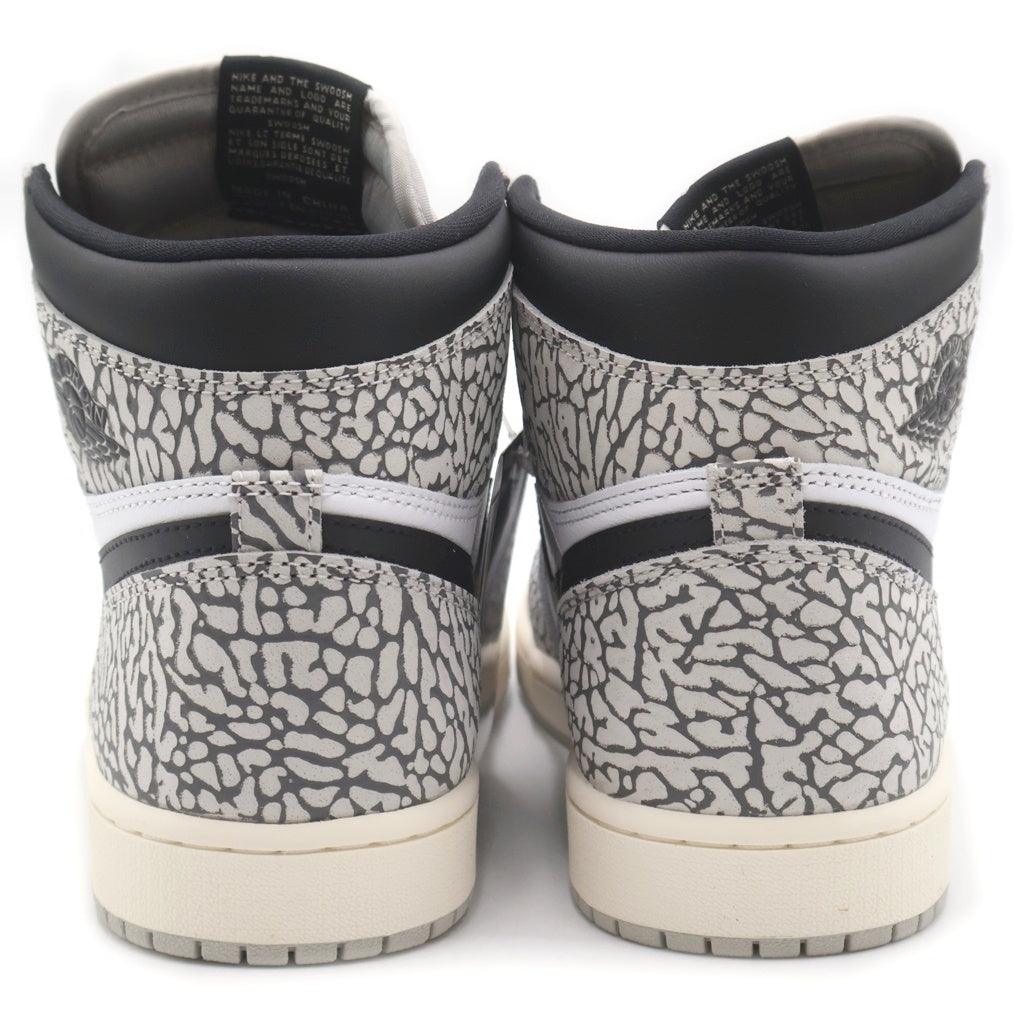 NIKE(ナイキ) AIR JORDAN 1 RETRO HIGH OG WHITE CEMENT ELEPHANT DZ5485-052 エアジョーダン1 ホワイトセメント ハイカットスニーカー ホワイト/グレー US9/27cm