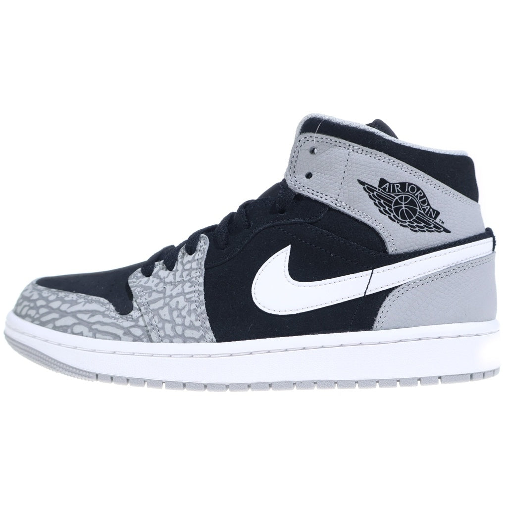 NIKE(ナイキ) AIR JORDAN 1 MID SE DM1200-016 エアジョーダン1 サファリ ミッドカットスニーカー ブラック/ホワイト US9/27cm