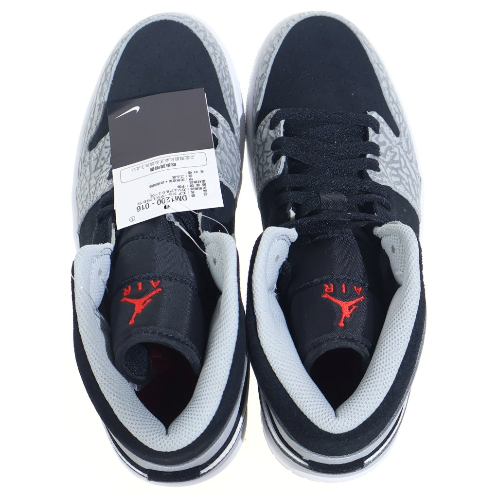 NIKE(ナイキ) AIR JORDAN 1 MID SE DM1200-016 エアジョーダン1 サファリ ミッドカットスニーカー ブラック/ホワイト US9/27cm