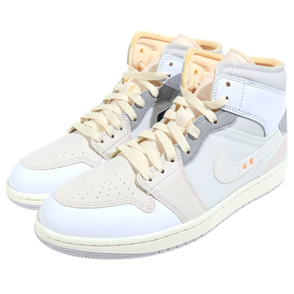 NIKE(ナイキ) AIR JORDAN 1 MID INSIDE OUT DM9652-100 エアジョーダン1 インサイドアウト ミッドカットスニーカー ホワイト/グレー US9/27cm