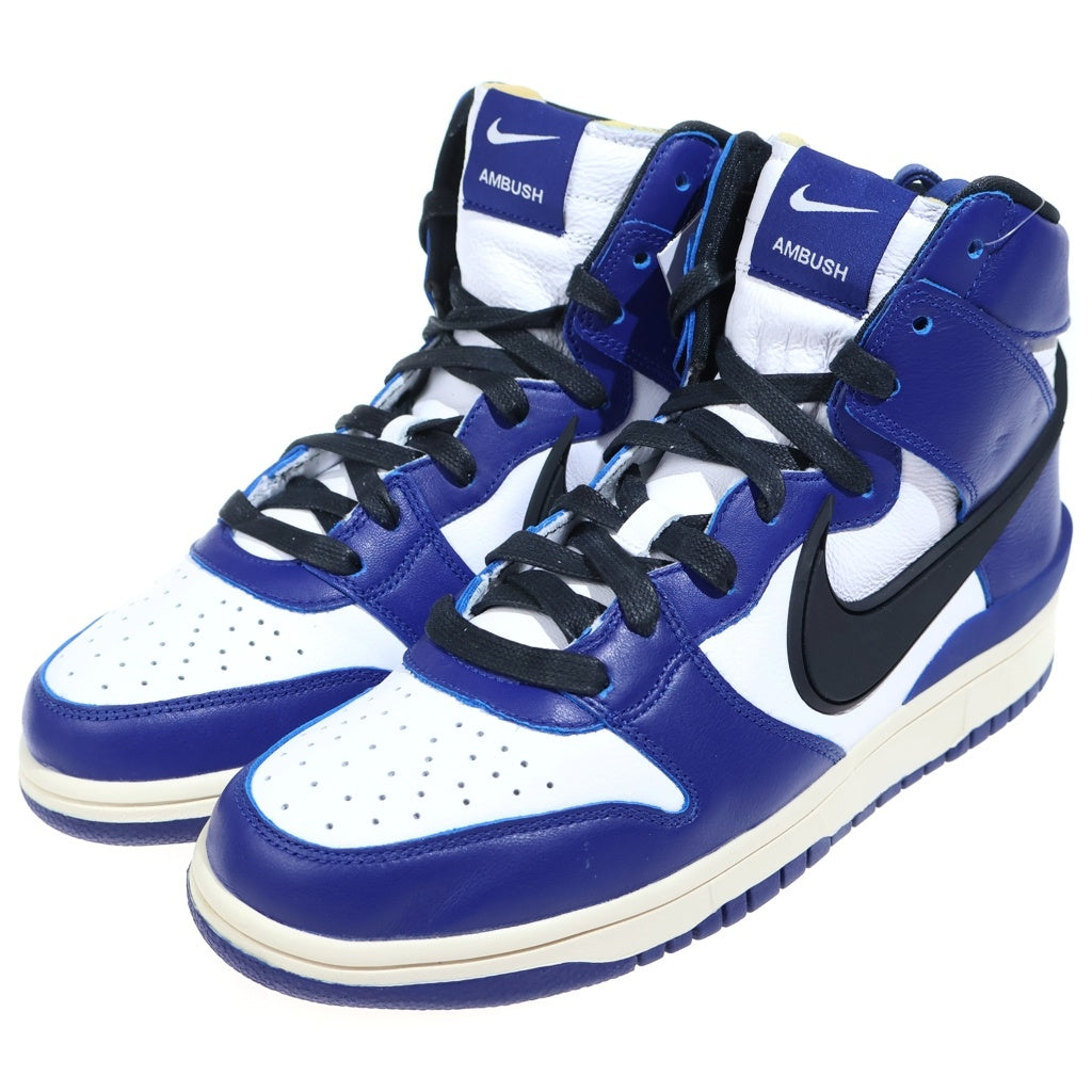 NIKE(ナイキ) ×AMBUSH DUNK HI DEEP ROYAL CU7544-400 アンブッシュ ダンク ハイカットスニーカー ホワイト/ブルー US9/27cm