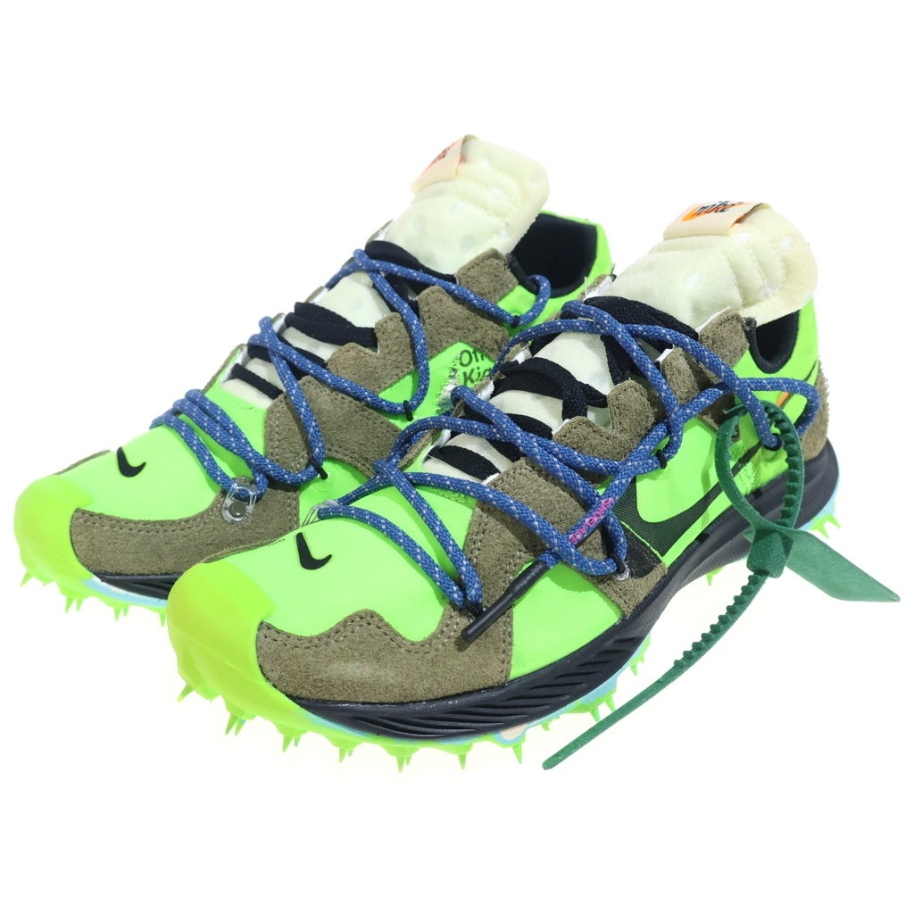 NIKE(ナイキ) ×OFF-WHITE WMNS AIR ZOOM TERRA KIGER 5 CD8179-300 オフホワイト ウィメンズ テラ カイガー ローカットスニーカー グリーン US W10.5/27.5cm