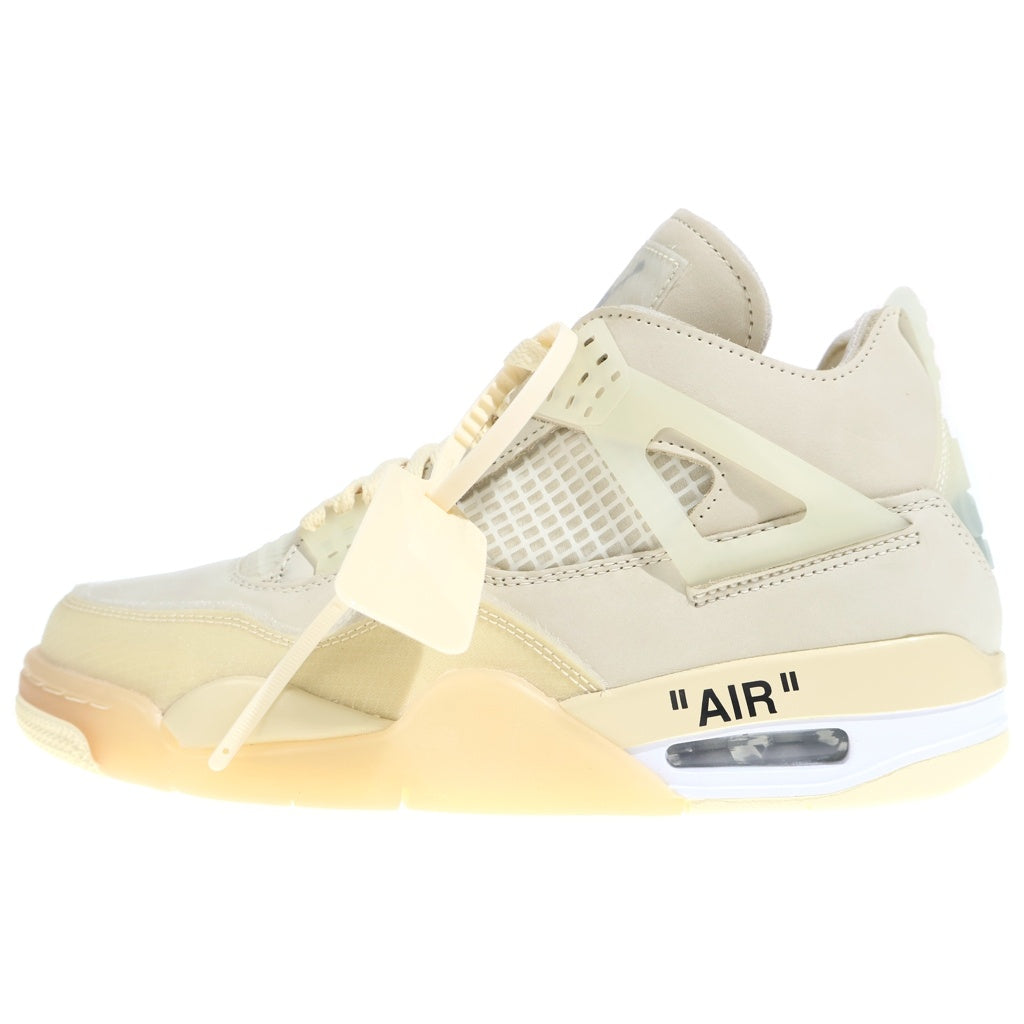 NIKE(ナイキ) ×OFF-WHITE WMNS AIR JORDAN 4 SP SAIL CV9388-100 オフホワイト ウィメンズ エアジョーダン4 SP スニーカー セイル アイボリー US W9.5/26.5cm