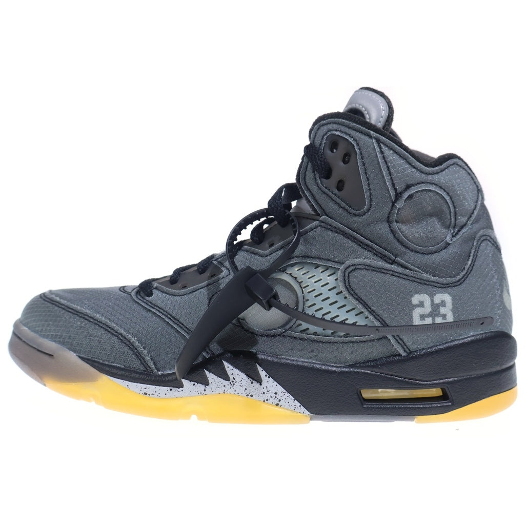 NIKE(ナイキ) ×OFF-WHITE AIR JORDAN 5 RETRO SP CT8480-001 オフホワイト エアジョーダン5 レトロ ハイカットスニーカー グレー US8.5/26.5cm
