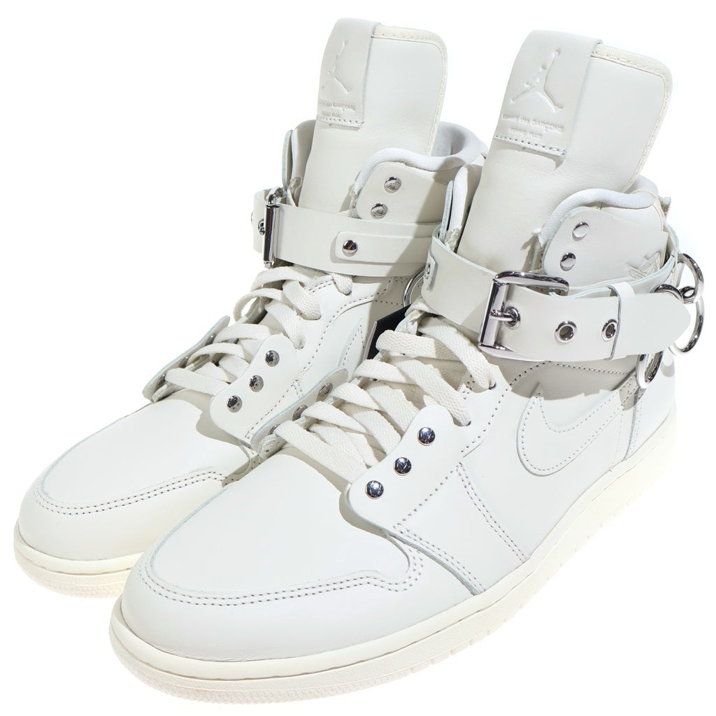 NIKE(ナイキ) ×COMME des GARCONS AIR JORDAN1 HI STRAP SP-C CN5738-100 コムデギャルソン エアジョーダン1 ストラップ ハイカットスニーカー ホワイト US9/27cm