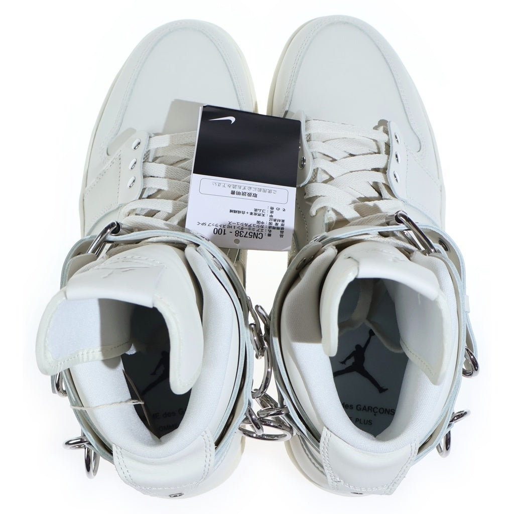 NIKE(ナイキ) ×COMME des GARCONS AIR JORDAN1 HI STRAP SP-C CN5738-100 コムデギャルソン エアジョーダン1 ストラップ ハイカットスニーカー ホワイト US9/27cm