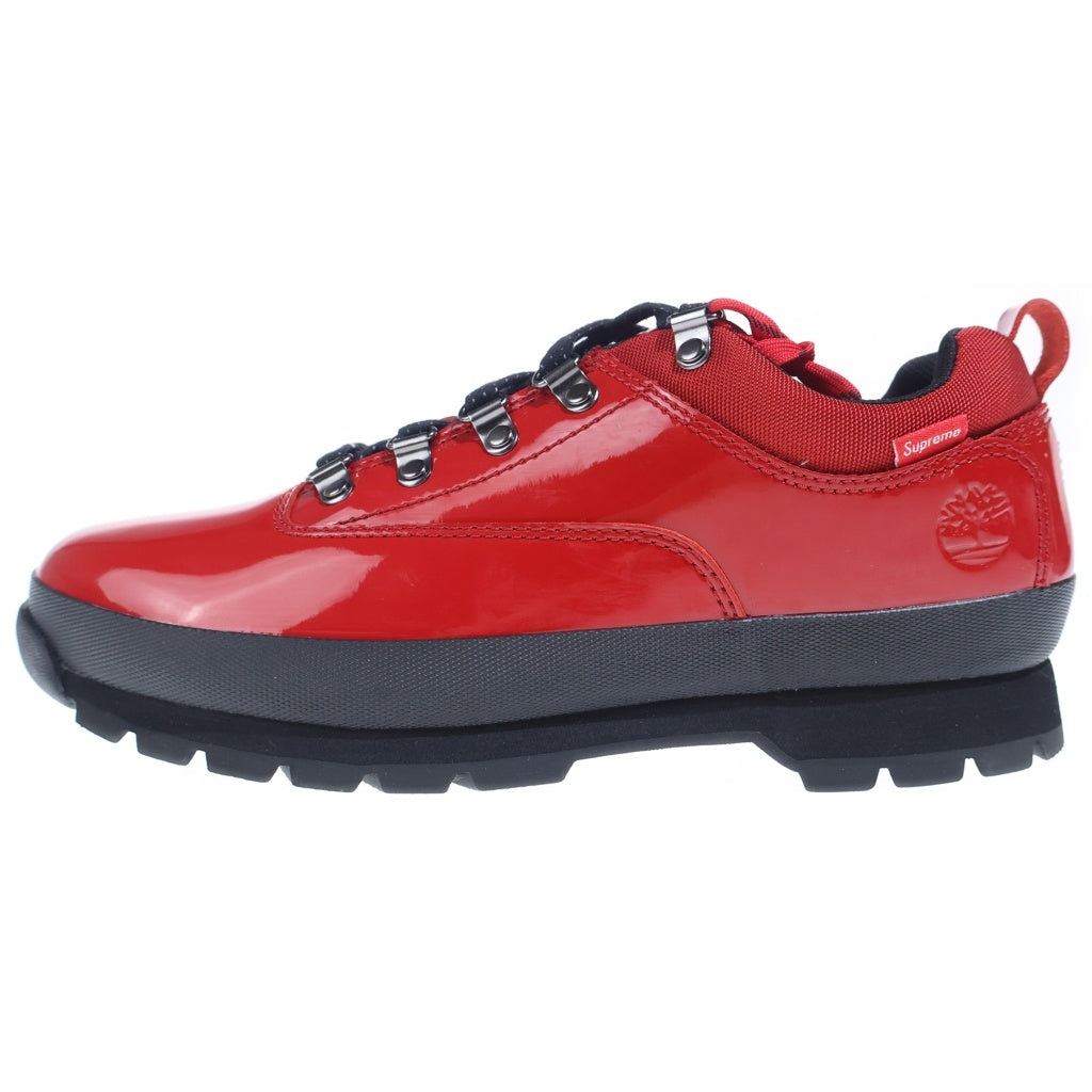 SUPREME(シュプリーム) 20SS ×Timberland Patent Leather Euro Hiker Low ティンバーランド パテントレザー ユーロハイカー ローカットスニーカーシューズ レッド US9/27cm
