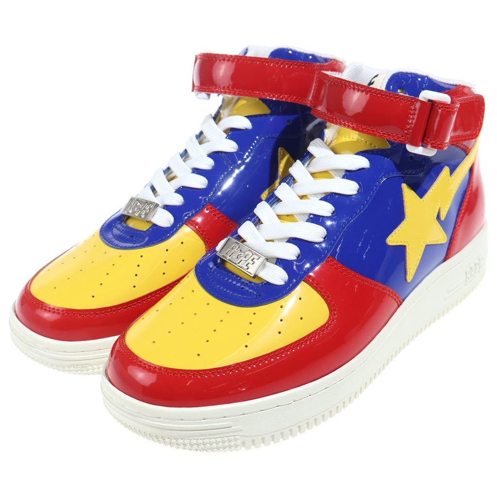 A BATHING APE(アベイシングエイプ) Bapestar Mid ベイプスター ミドルカットスニーカーシューズ レッド US9/27cm 1G30191004