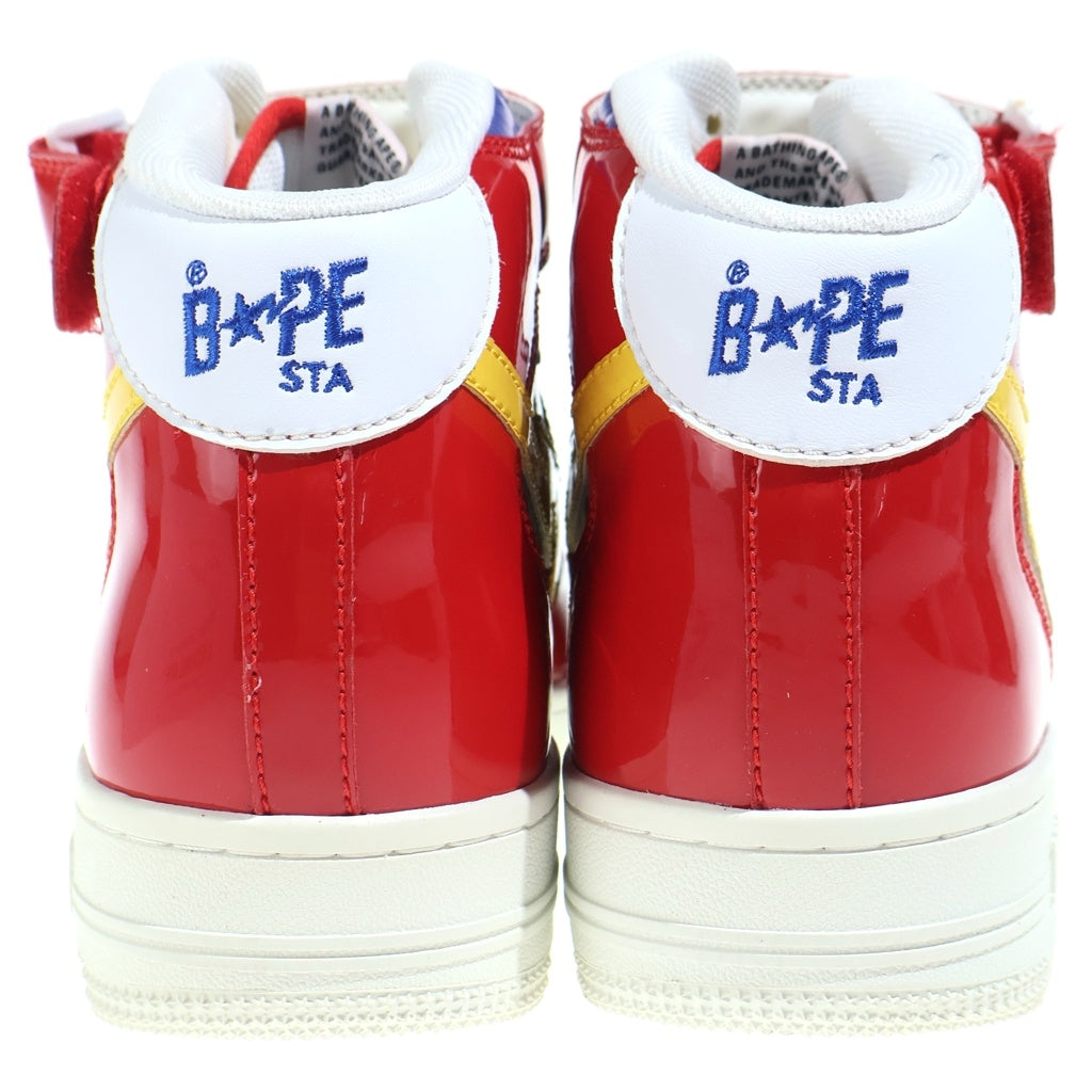 A BATHING APE(アベイシングエイプ) Bapestar Mid ベイプスター ミドルカットスニーカーシューズ レッド US9/27cm 1G30191004