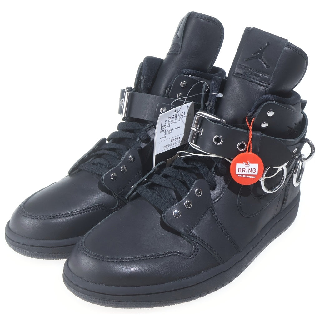 NIKE(ナイキ) ×COMME des GARCONS AIR JORDAN1 HI STRAP SP-C CN5738-001 コムデギャルソン エアジョーダン1 ストラップ ハイカットスニーカー ブラック US9/27cm