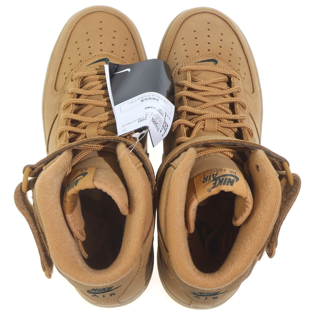 NIKE(ナイキ) AIR FORCE 1 07 MID FLAX 715889-200 エアフォース1 ミッドカットスニーカー ベージュ US7.5/25.5cm