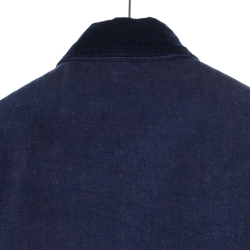 Wrangler(ラングラー) 70S 襟コーデュロイ/裏地ブランケット デニムカバオール ジャケット インディゴ