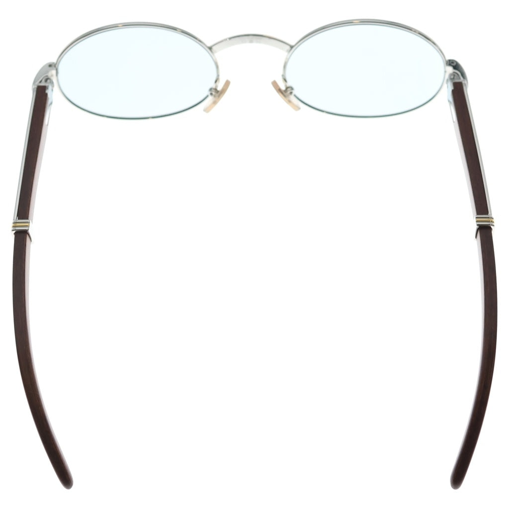 Cartier(カルティエ) トリニティ ウッドテンプル サングラス 眼鏡 ブラウン/シルバー