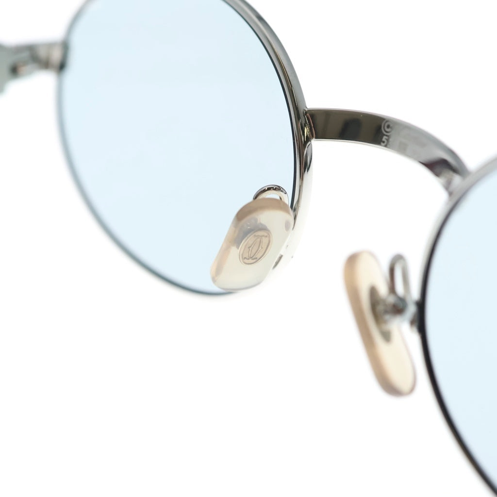 Cartier(カルティエ) トリニティ ウッドテンプル サングラス 眼鏡 ブラウン/シルバー