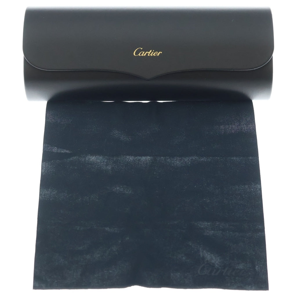 Cartier(カルティエ) トリニティ ウッドテンプル サングラス 眼鏡 ブラウン/シルバー