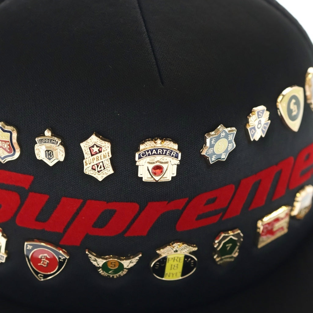 SUPREME(シュプリーム) 26SS Pins Mesh Back 5-Panel ピンズ付き メッシュキャップ 帽子 ブラック