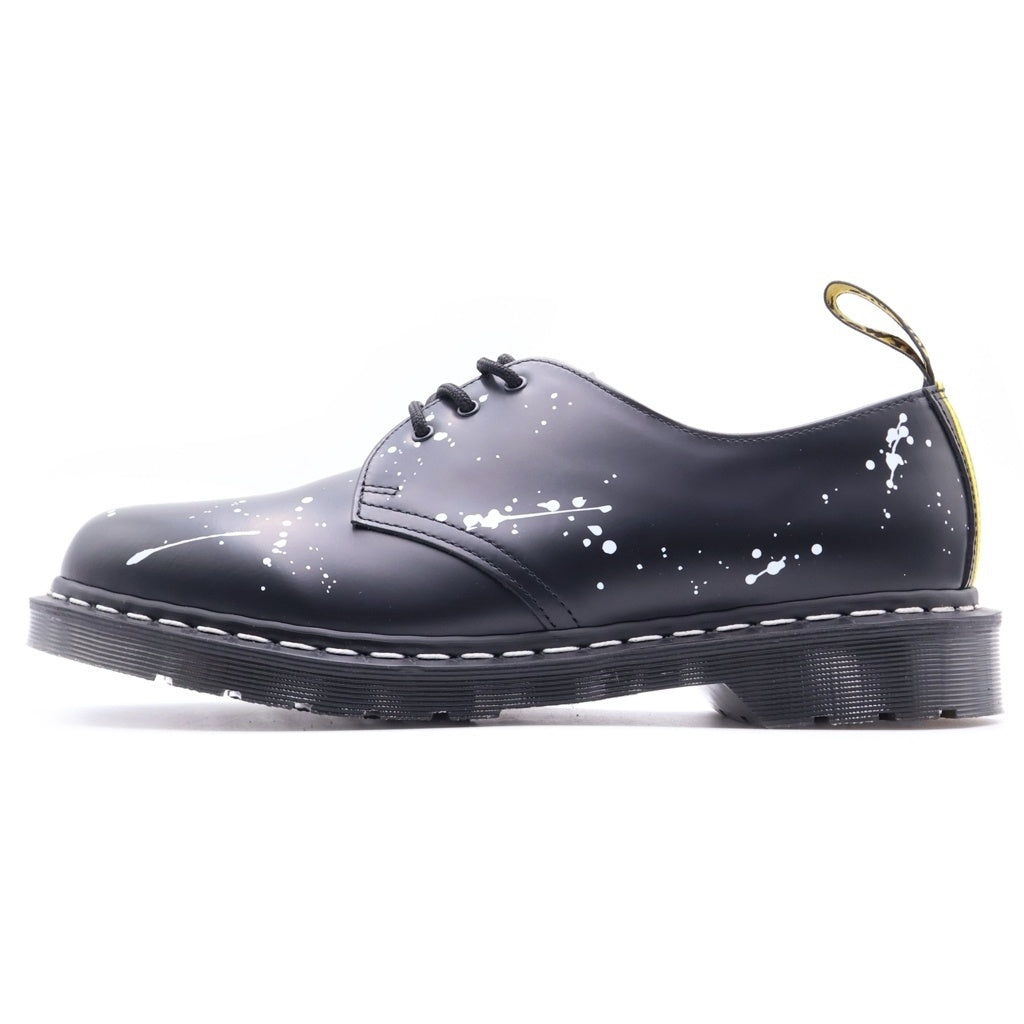 NEIGHBORHOOD(ネイバーフッド) 21AW ×Dr.Martens NHDM 3 EYE CL-SHOES ドクターマーチン ペイント加工 3ホール レザーシューズ ブラック/ホワイト US10/28cm 27593922