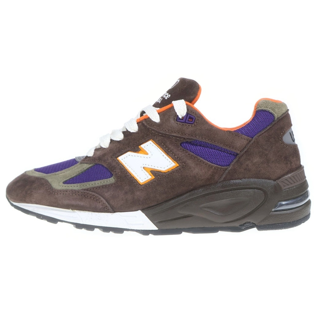 New Balance(ニューバランス) 990V2 スウェード/メッシュ ローカットスニーカー ブラウン/パープル/オレンジ US11/29cm M990BR2