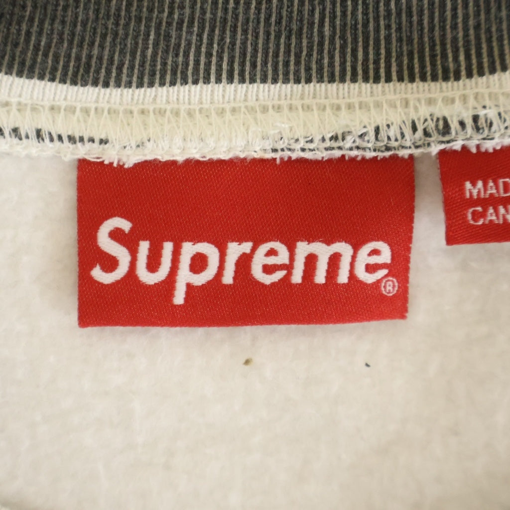 SUPREME(シュプリーム) 22AW Box Logo Crewneck Zebra ボックスロゴ ゼブラ柄 クルーネックスウェットシャツ トレーナー ホワイト/ブラック