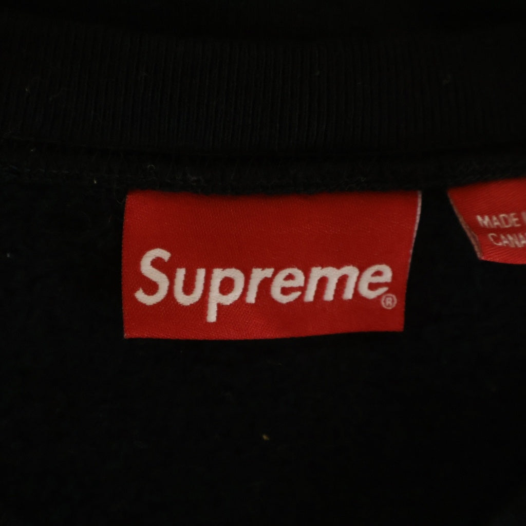 SUPREME(シュプリーム) 18AW World Famous Crewneck ワールドフェイマス 刺繍ロゴ スウェットクルーネックシャツ トレーナー ブラック