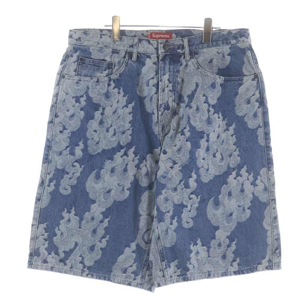 SUPREME(シュプリーム) 23SS Flames Jacquard Baggy Denim Short フレイム ジャガードロゴ デニムバギーショーツ ハーフパンツ インディゴ