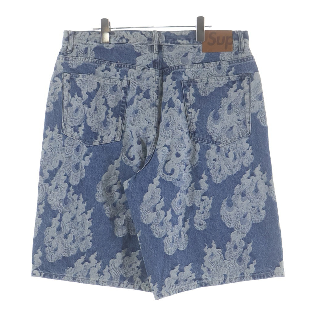 SUPREME(シュプリーム) 23SS Flames Jacquard Baggy Denim Short フレイム ジャガードロゴ デニムバギーショーツ ハーフパンツ インディゴ