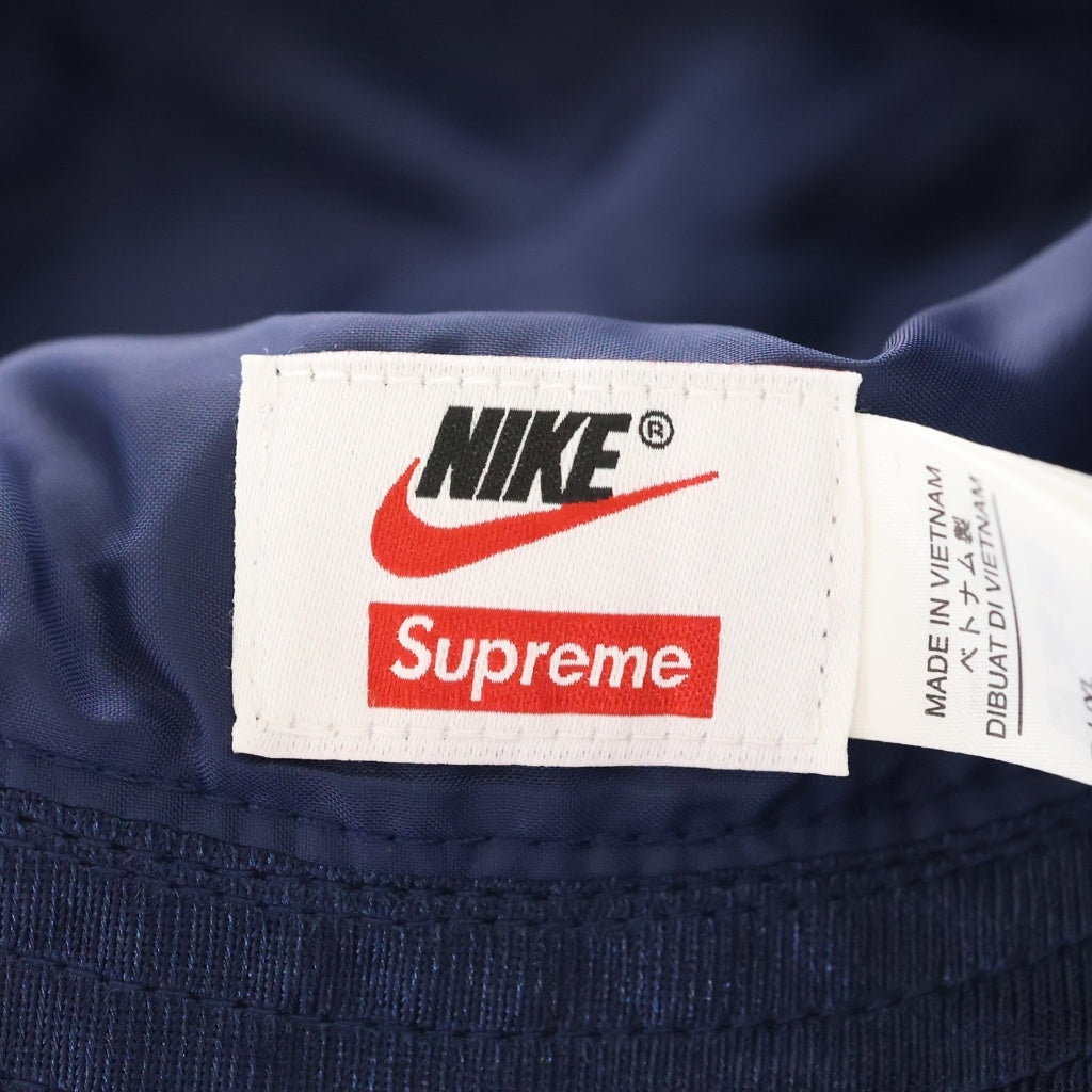 SUPREME(シュプリーム) 24SS ×Nike Dazzle Crusher ナイキ ダズル クラッシャー ロゴ刺繍バケットハット ネイビー FZ6789-410