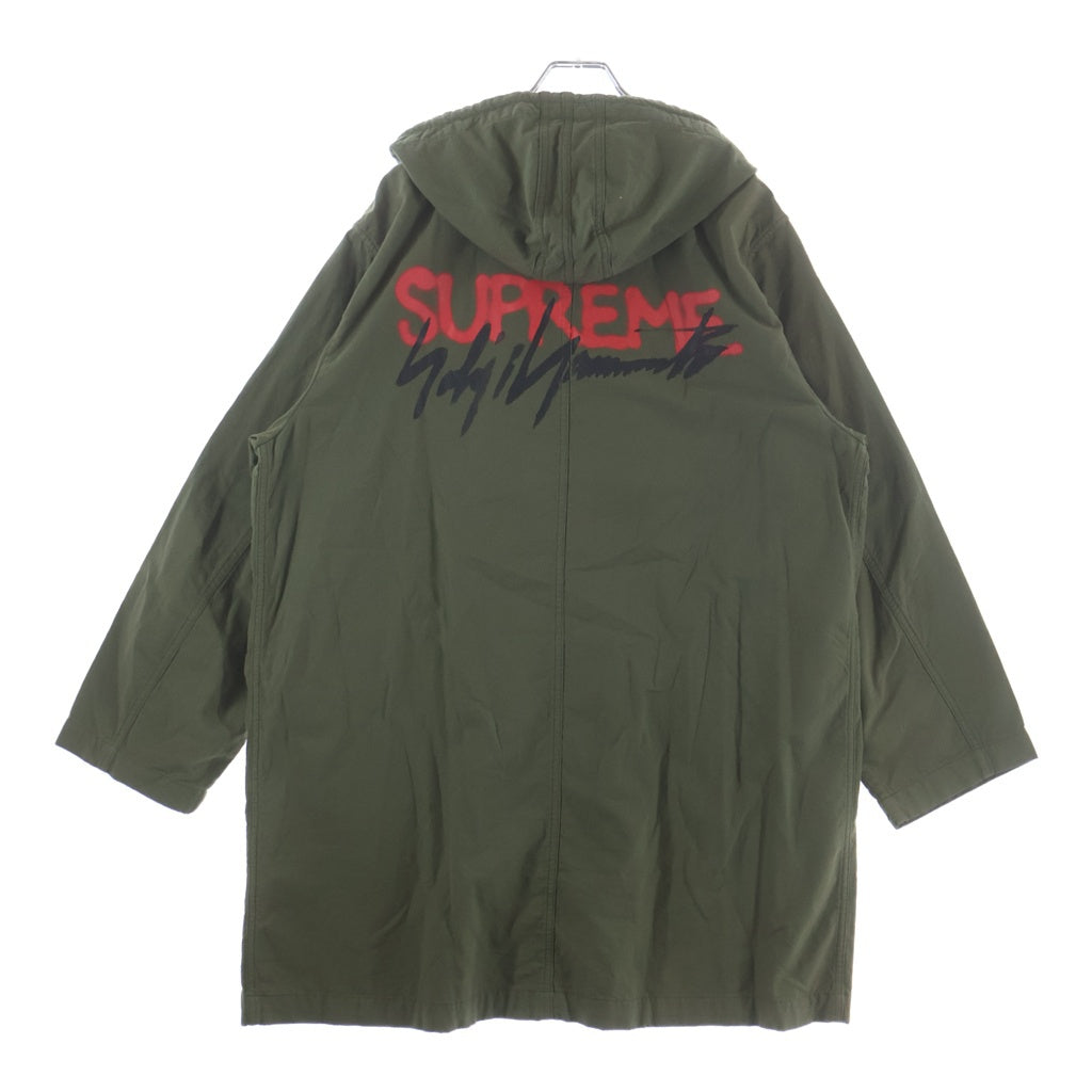SUPREME(シュプリーム) 20AW ×Yohji Yamamoto Parka プリントロゴ ミリタリーコート パーカー カーキ