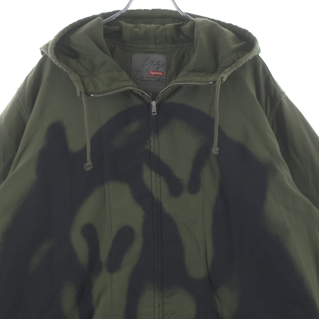 SUPREME(シュプリーム) 20AW ×Yohji Yamamoto Parka プリントロゴ ミリタリーコート パーカー カーキ